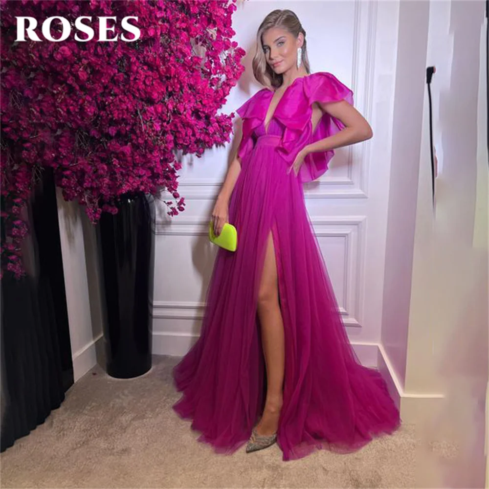 FK45 Sexy Yellow Tulle One Shoulder Evening Party Dress Sleeveless Open Back Bridesmaid Dresses for Women Vestidos Customized