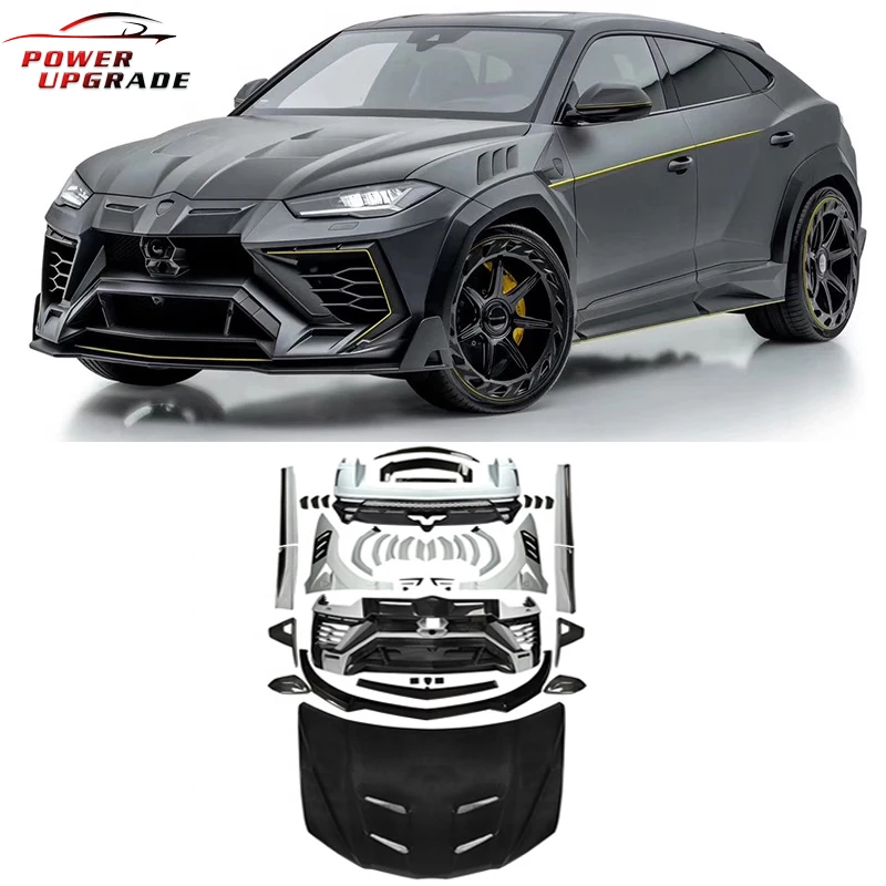 M Style Dry Carbon Fiber Car Bumper Rear Engine Hood Rear Spoiler Full Body Kit For Lamborghini URUS