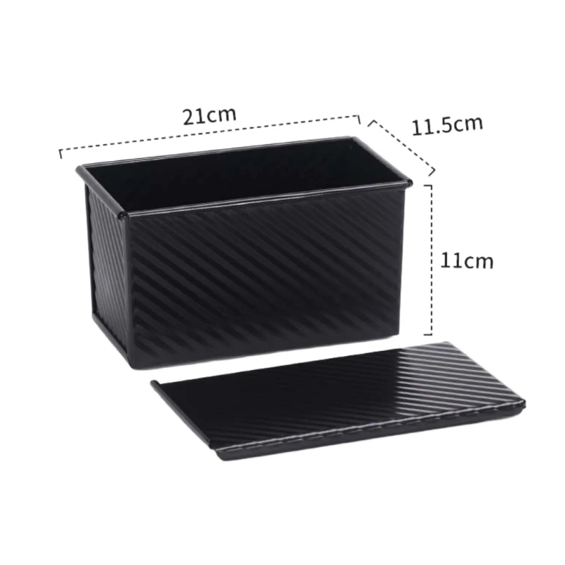 Home Kitchen Nonstick Carbon Steel Bread Loaf Pan With Lid Bread Baking Pan Toast Baking Tin with Cover