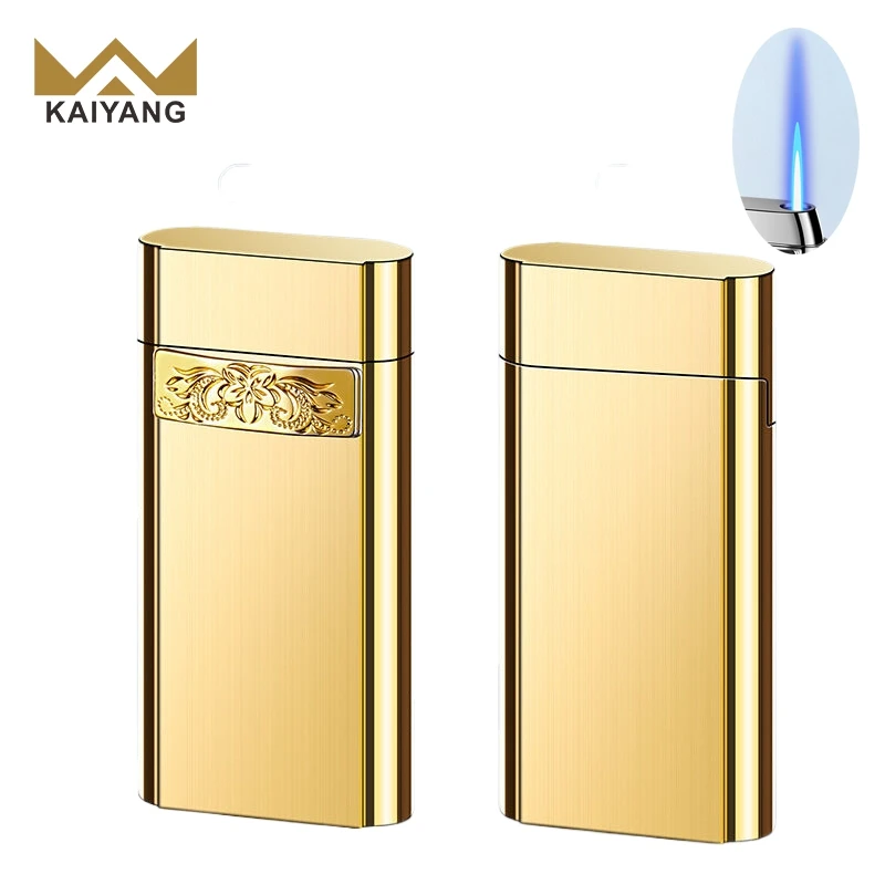 Modern Ultra-Thin Butane Lighter - Durable Metal Body, Perfect for Gifting and Bulk Orders