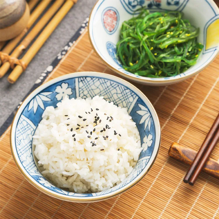 Japanese Round Ceramic Restaurant Soup Mixing Serving Bowl Travel Bowls Durable
