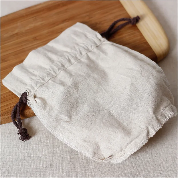 cotton canvas fabric muslin drawstring bag with custom logo printed canvas drawstring bag