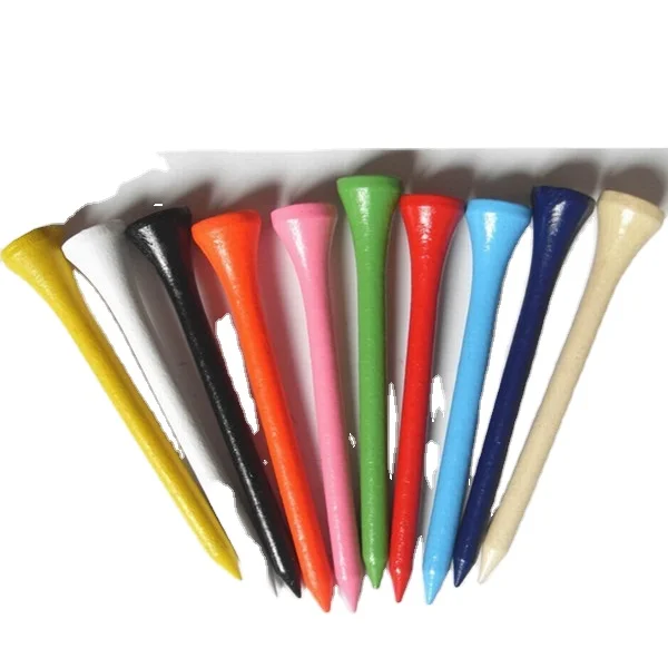 Красочные деревянные футболки для гольфа, деревянные футболки для гольфа для спорта