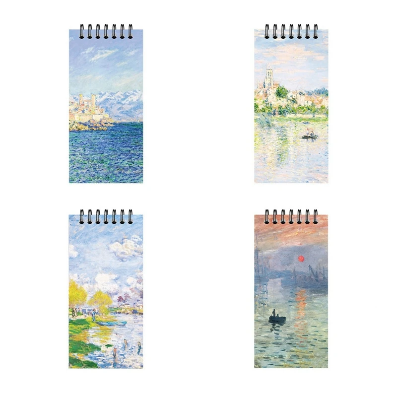 2024 Latest Hot Sale Retro Art Notebook Journal Diary  Grid Writing Note Pads H5 Spiral Grid Notebook