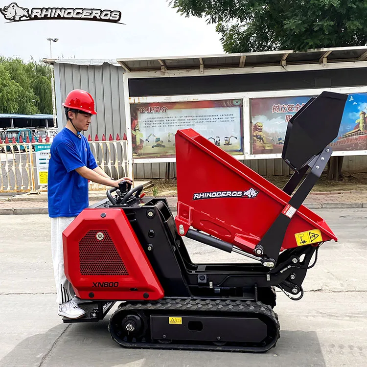 Diesel Tracked Dumper for Sale 0.8 ton Rhinoceros new XN800 Mini Dumper Factory Price with Kubota Engine CE EPA Euro V  uesd