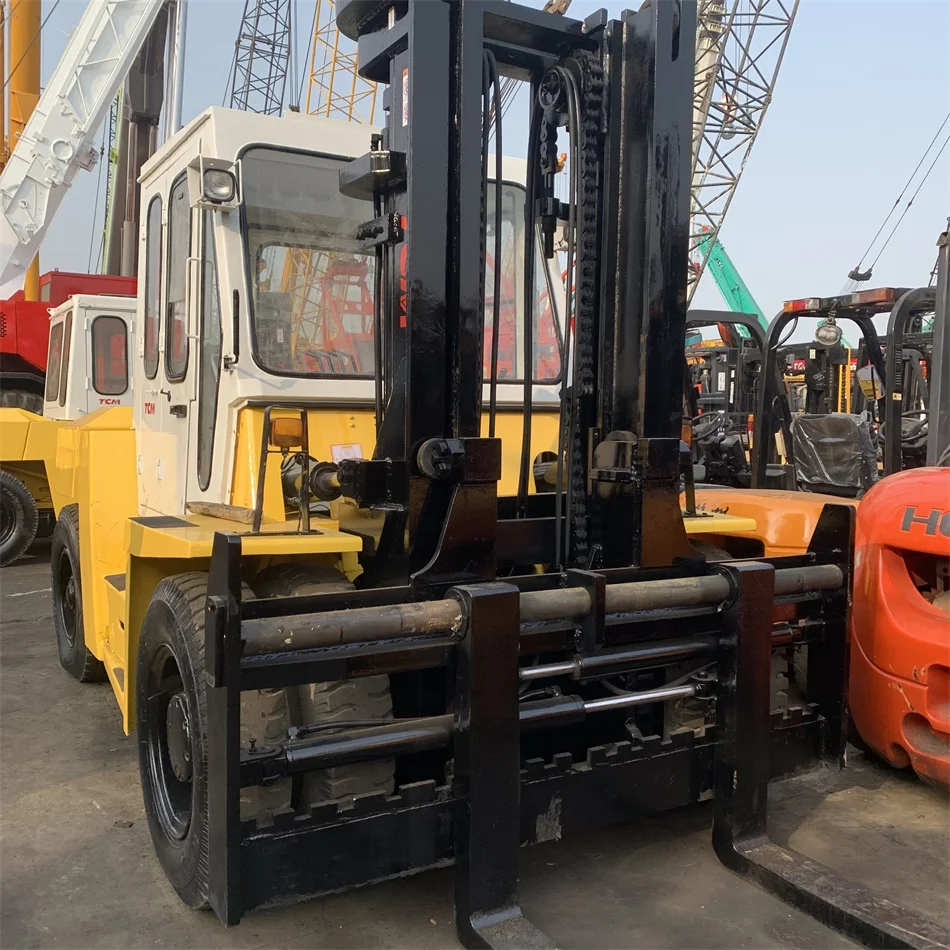 Japan made best price TCM FD100 10 ton used secondhand diesel forklift truck with reliable engine