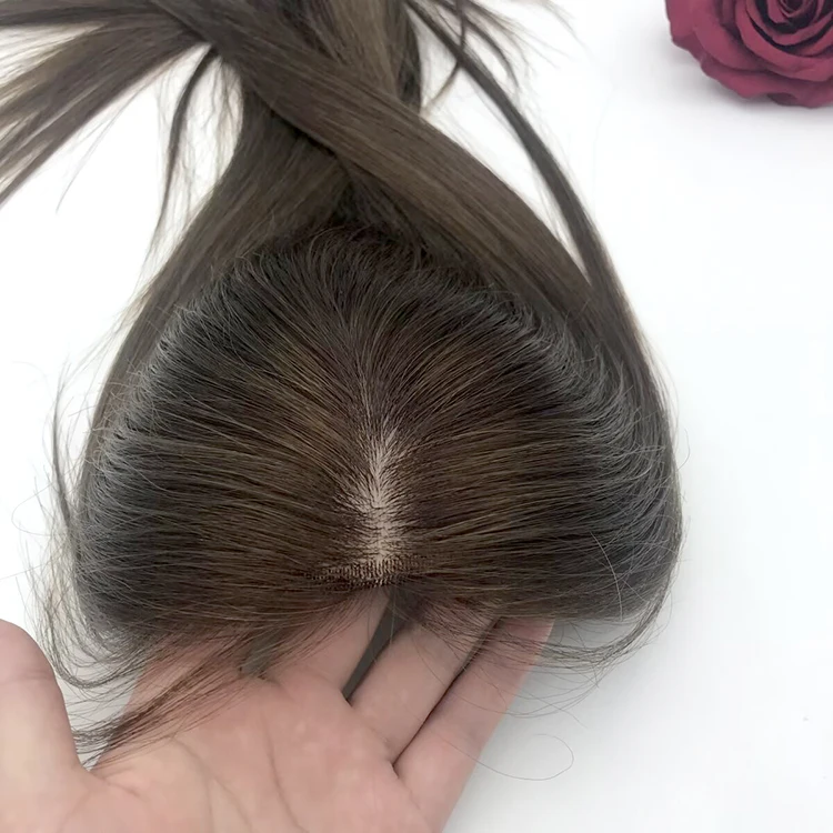 R Many size avaiIable Silk base black Brown hair Replacement Systems hairpieces cuticle aligned Human hair topper for women