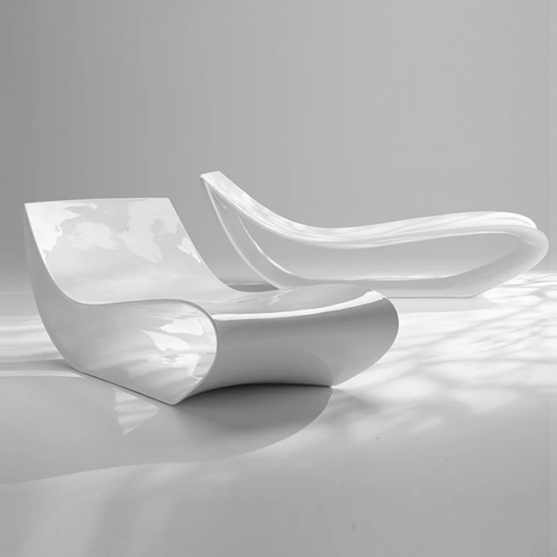 Y144 Modern hollowed-out Lounge chair sun bed patio furniture outdoor pool reclining pool lounger recliner beach relaxing chairs