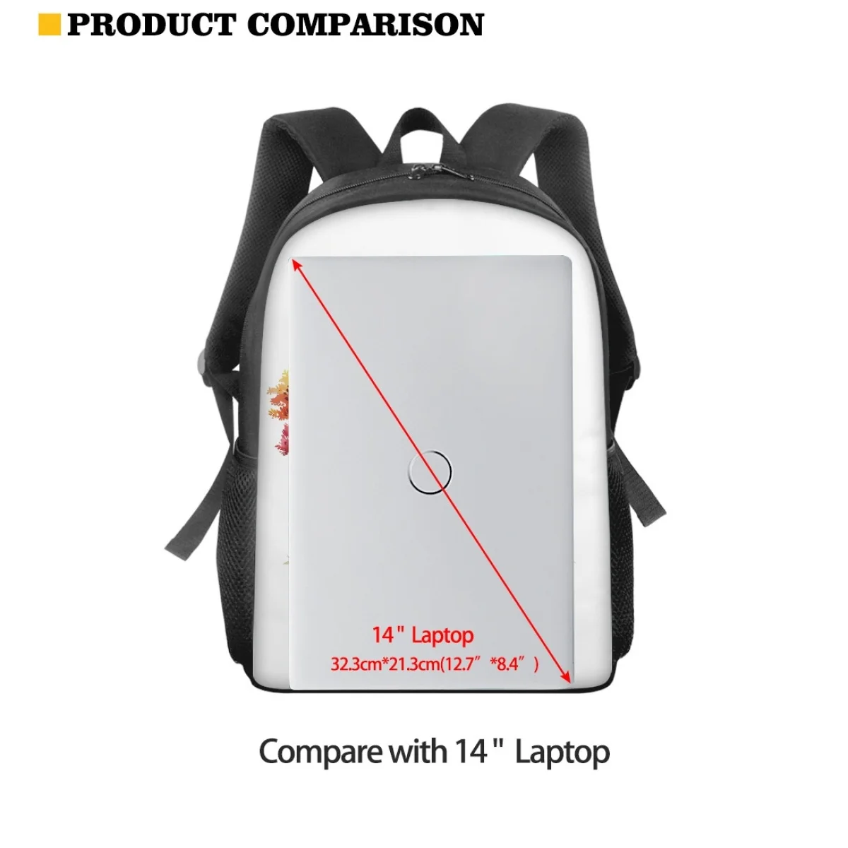 Custom Back to School Double Shoulder Student Backpack Who Love Books Tree Pattern Bookbags Cartoon Character SchoolBags