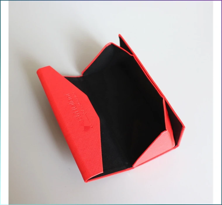 2022 new arrivals Low MOQ Luxury kids colorful soft sunglasses case leather custom logo myopia packaging box