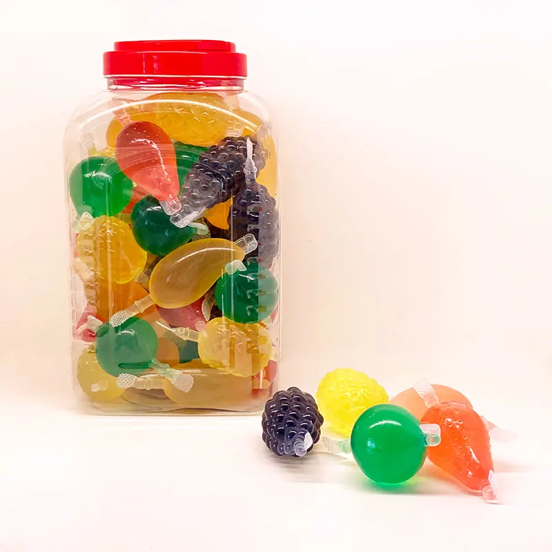 Hot Sale 35g Fruity Shape Assorted Jelly Juice In Jar