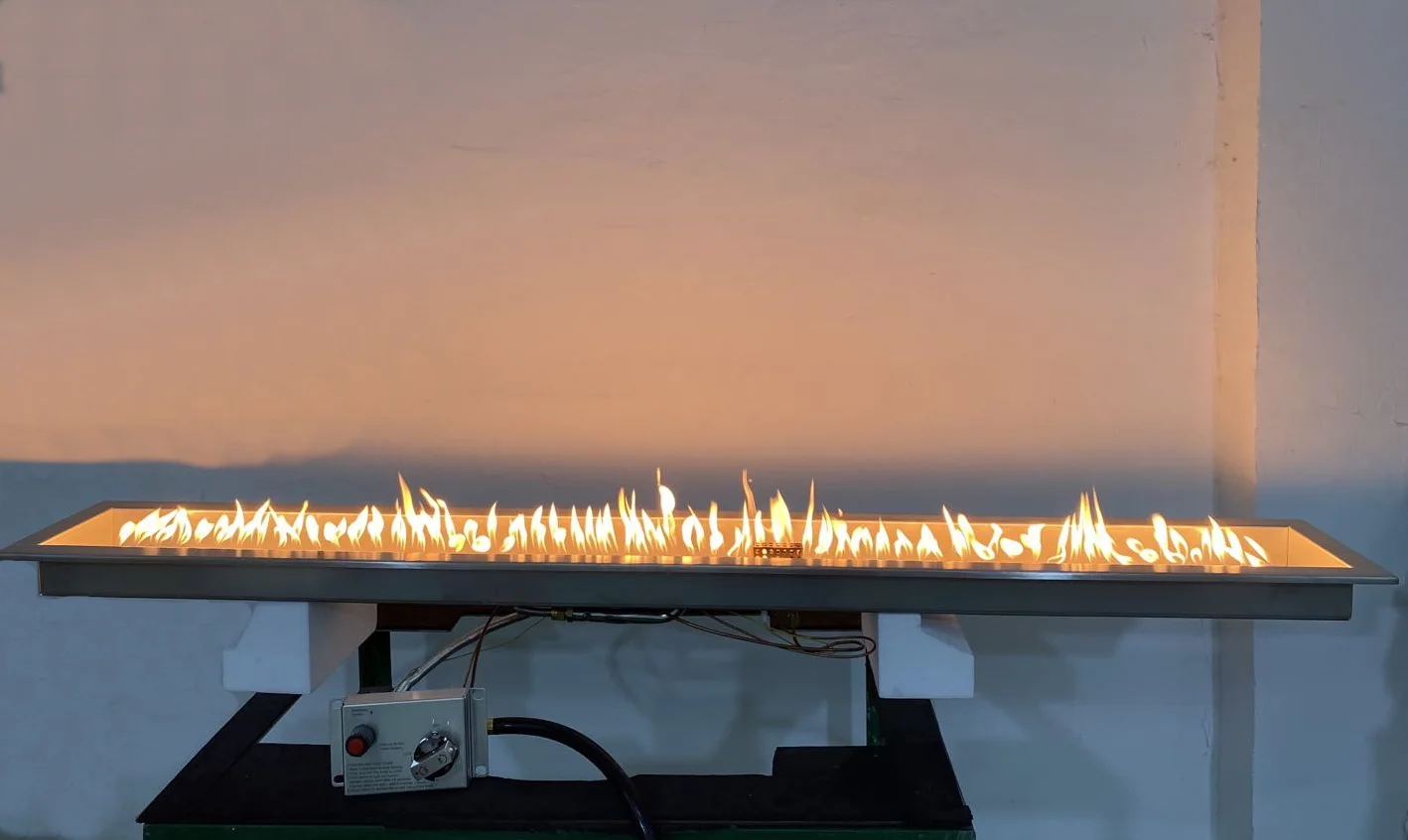 Уличная линейная горелка большого размера из нержавеющей стали, 90000 BTU с линейной горелкой для Огненного стола и камина