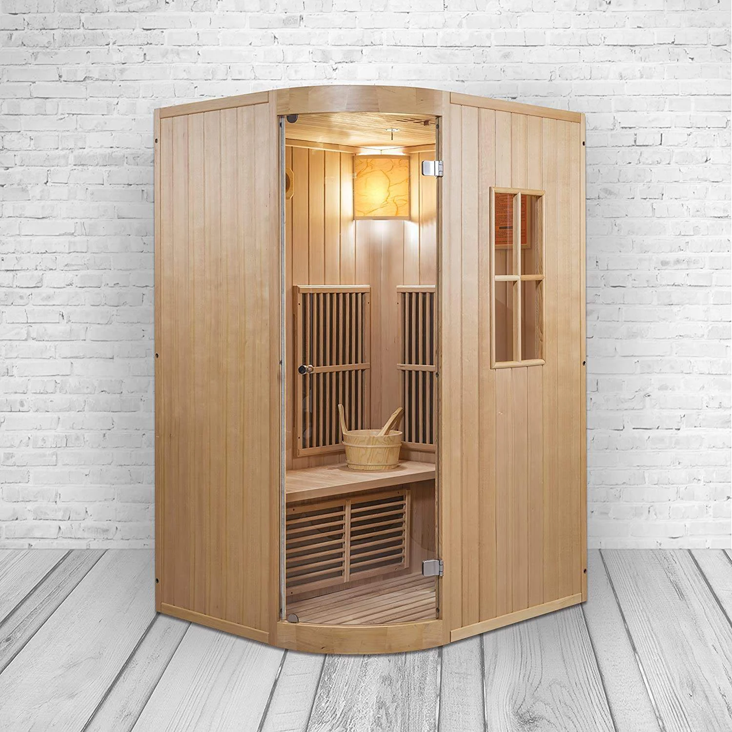 High Quality Wood Indoor Sauna Combination Series Spa Tubs Sauna Rooms Home Dry Steam Sauna Room for 2 People