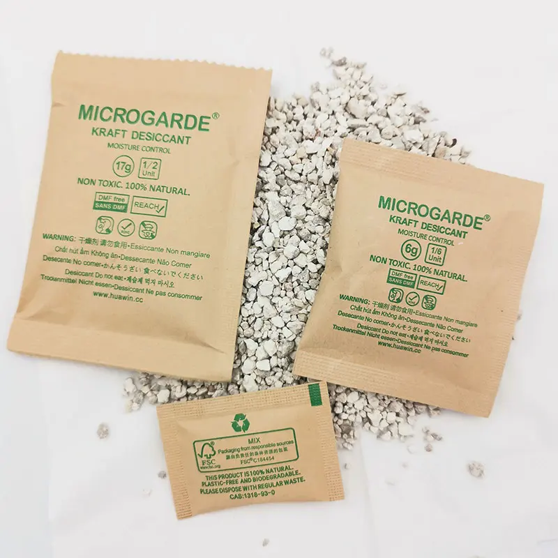 Custom logo natural montmorillonite clay shoes clothing electronics anti mold desiccant moisture absorber packet
