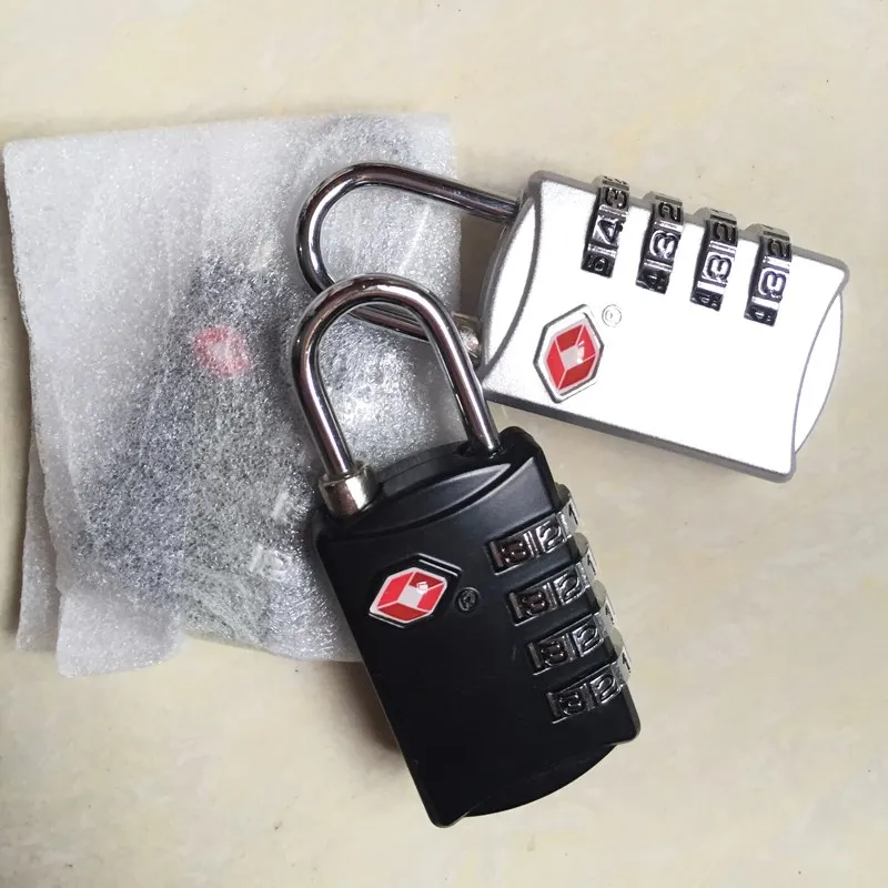 Europe  America Popular TSA lock 4 Digit Combination Steel Luggage Travel Padlock Password PadLocks