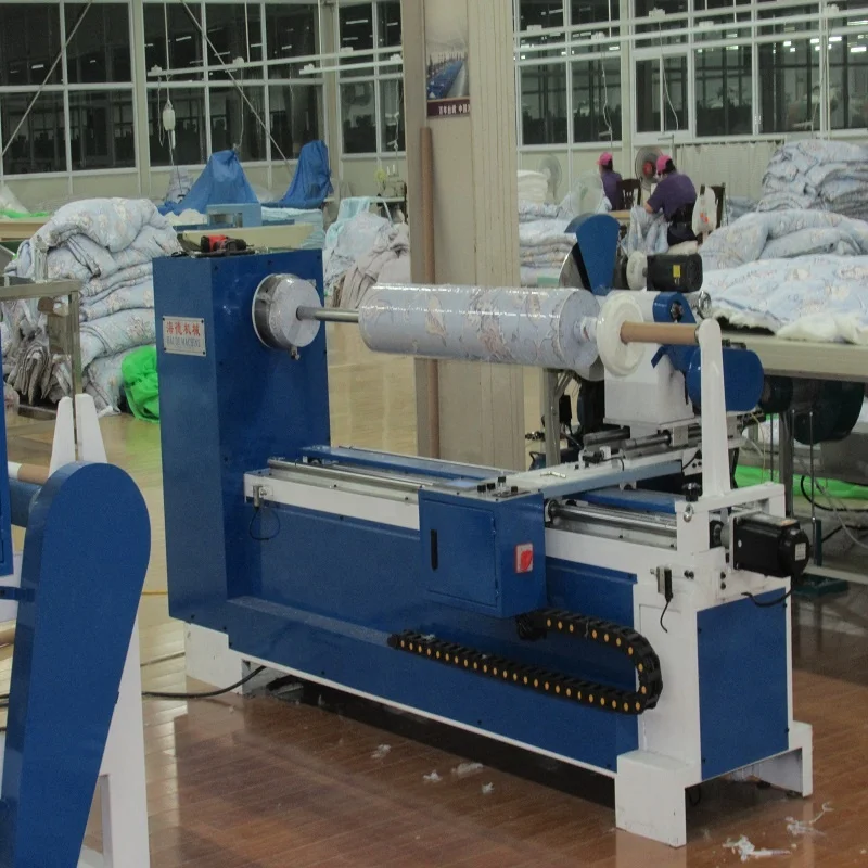 High quality !! HDJX - Automatic straight bias strip roll slitter line for cloth cutting machine