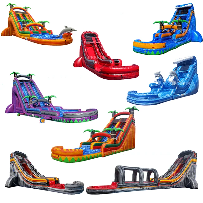 Высококачественная надувная водная горка с дизайном под заказ, с бассейном, джунглей, горка для летнего дня