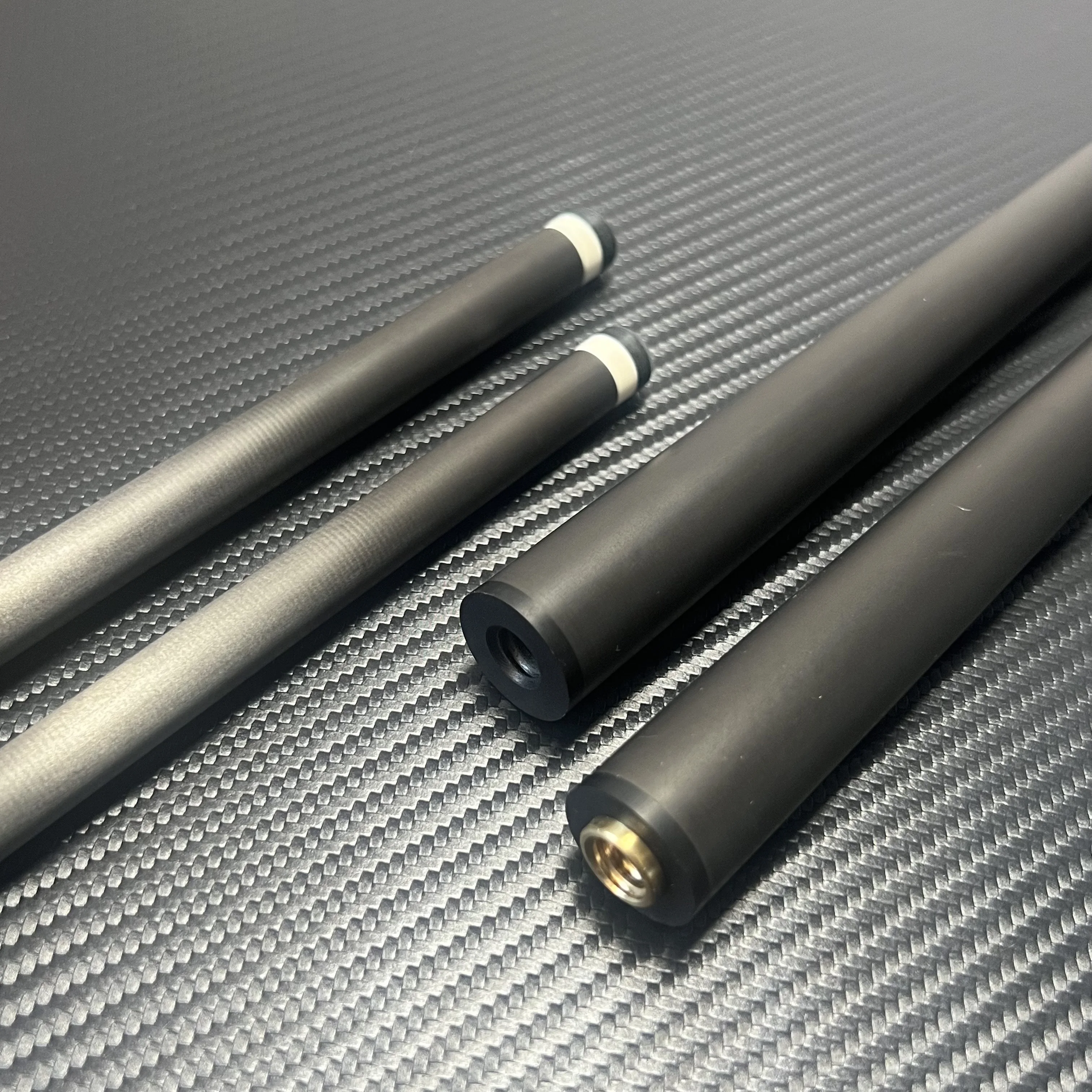 Lowest Deflection Conical protaper 12.4 12.5mm Uni Lock Uniloc Fiber Carbon Pool Cue Stick Unit Black Shaft
