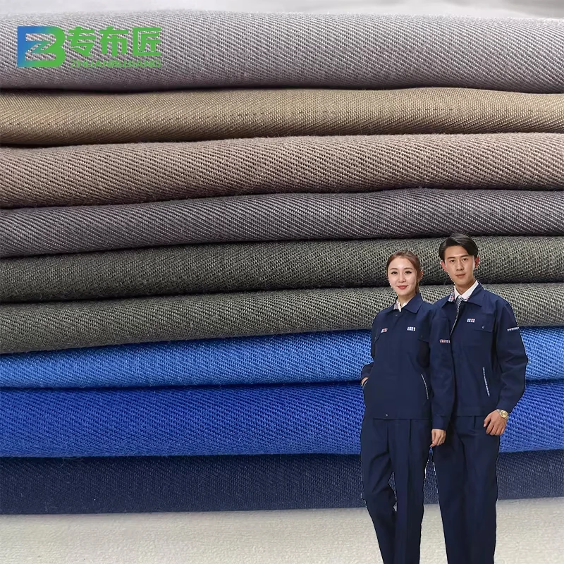 Multi-Color Breathable Bamboo Cotton Tc 65/35 Plain Weave Overalls Fabric Overalls Casual Pants