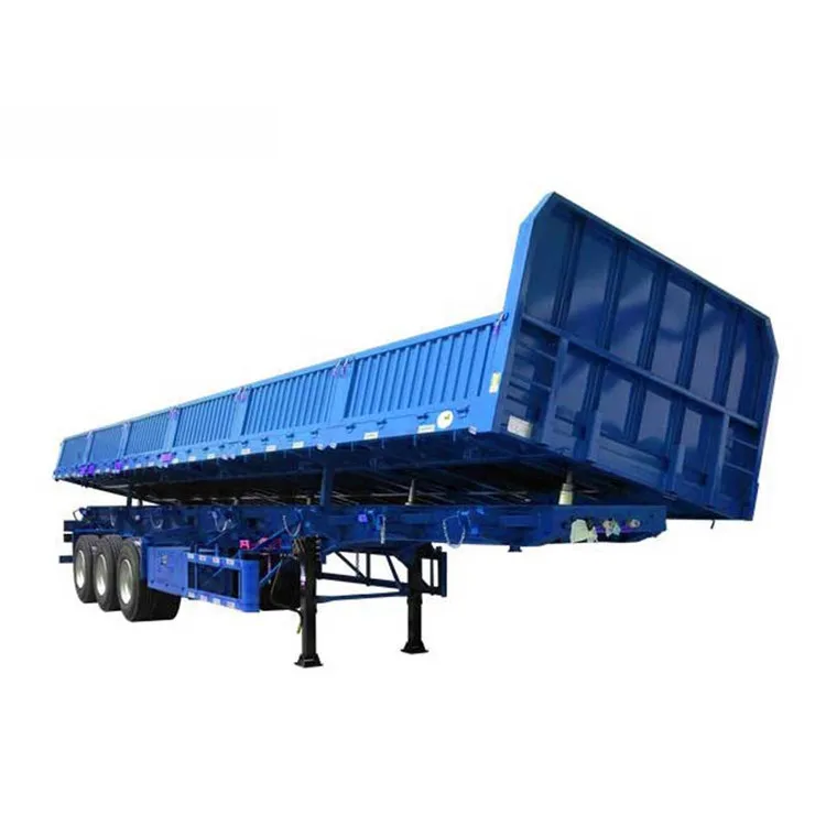 Vehicle Master 4 axle side tipper trailer 3 axles 45 cubic meter side tipper dump trailer 50ton side tipper trailer