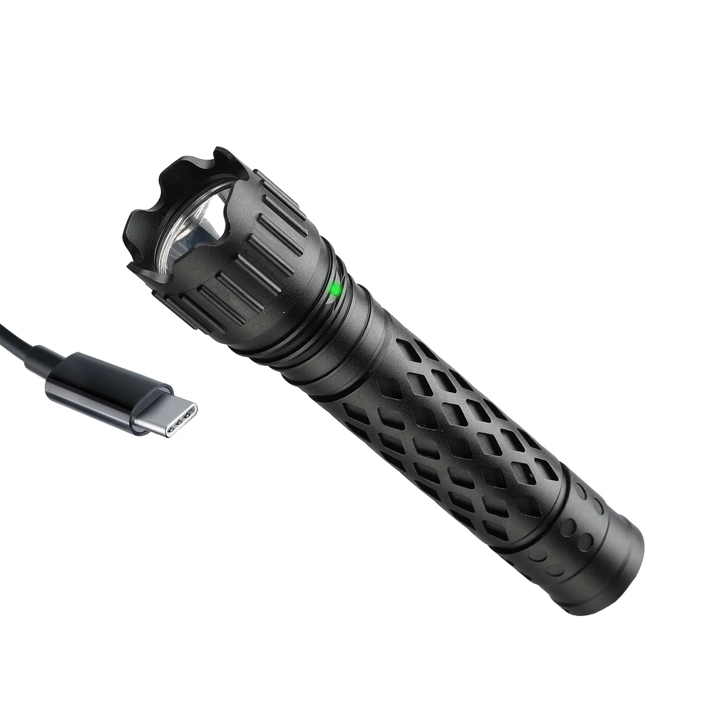ZOOMFIRE ZF-001 LED Tactical Flashlight 1000m Long Range USB Rechargeable Flashlight Hunting Strong Light Torch Flashlight