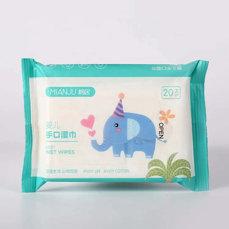 Wholesale high quality spunlace cleaning hand sanitizer tissue case baby wet wipe