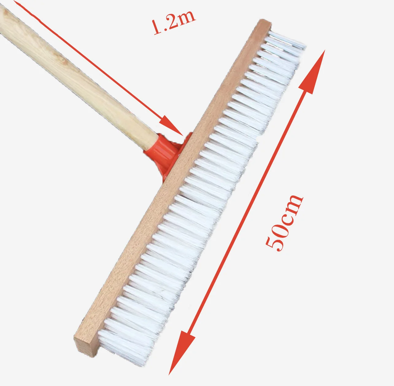 Heavy Duty Wooden Push Broom Floor Cleaning Brush Outdoor Broom With Stick