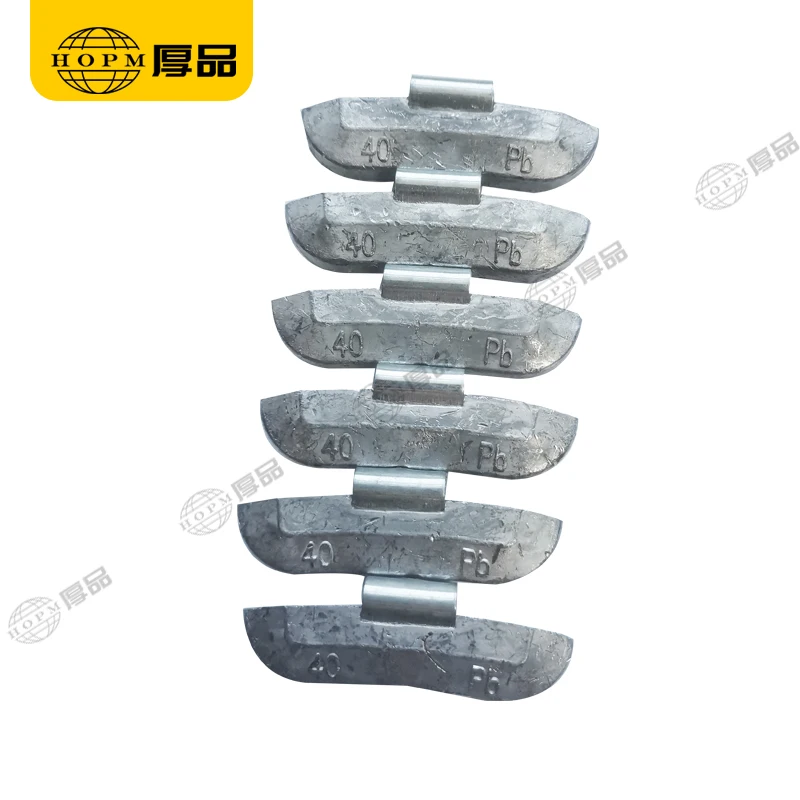 5-60g Plumbum Clip-on Wheel Balance Weight Lead Material Wheel Balancing Weights for Steel Rim Car