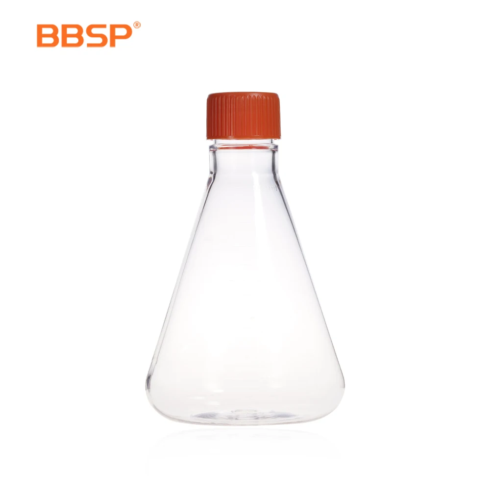 125ml Transparent Polypropylene Graduated Wide Neck Screw Cap Conical Flask