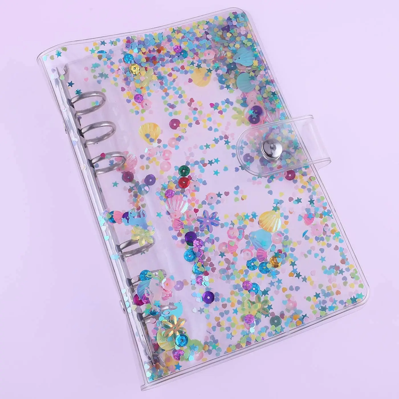 transparent book cover solid pvc durable loose leaf binder replace notebook protect book cover