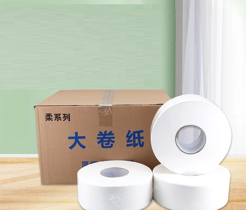 Manufacturer Eco-friendly Virgin Wood Pulp Commercial White Jumbo Toilet Tissue Paper Roll For Home