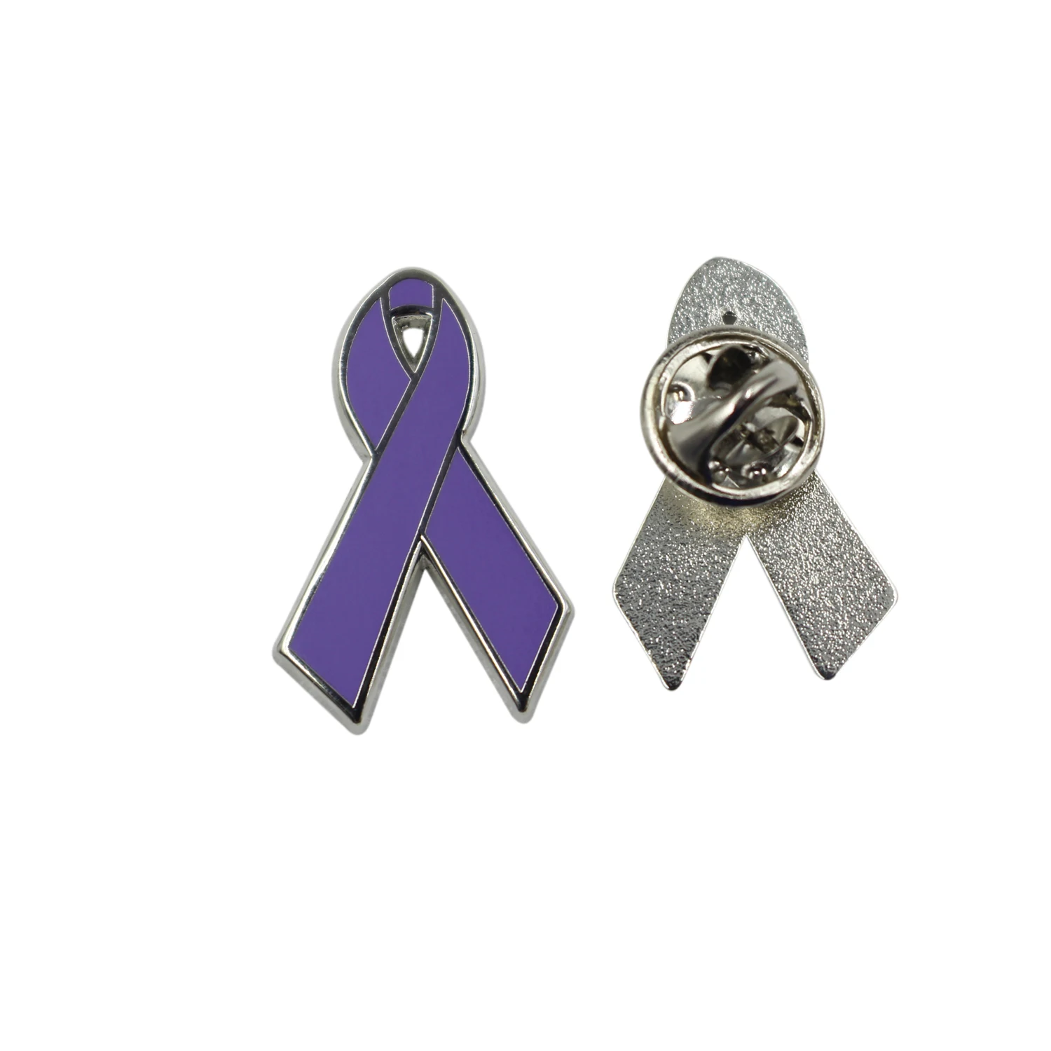 Factory Price Lung Cancer Awareness Medical Health Care Ribbon Lapel Pin Badge