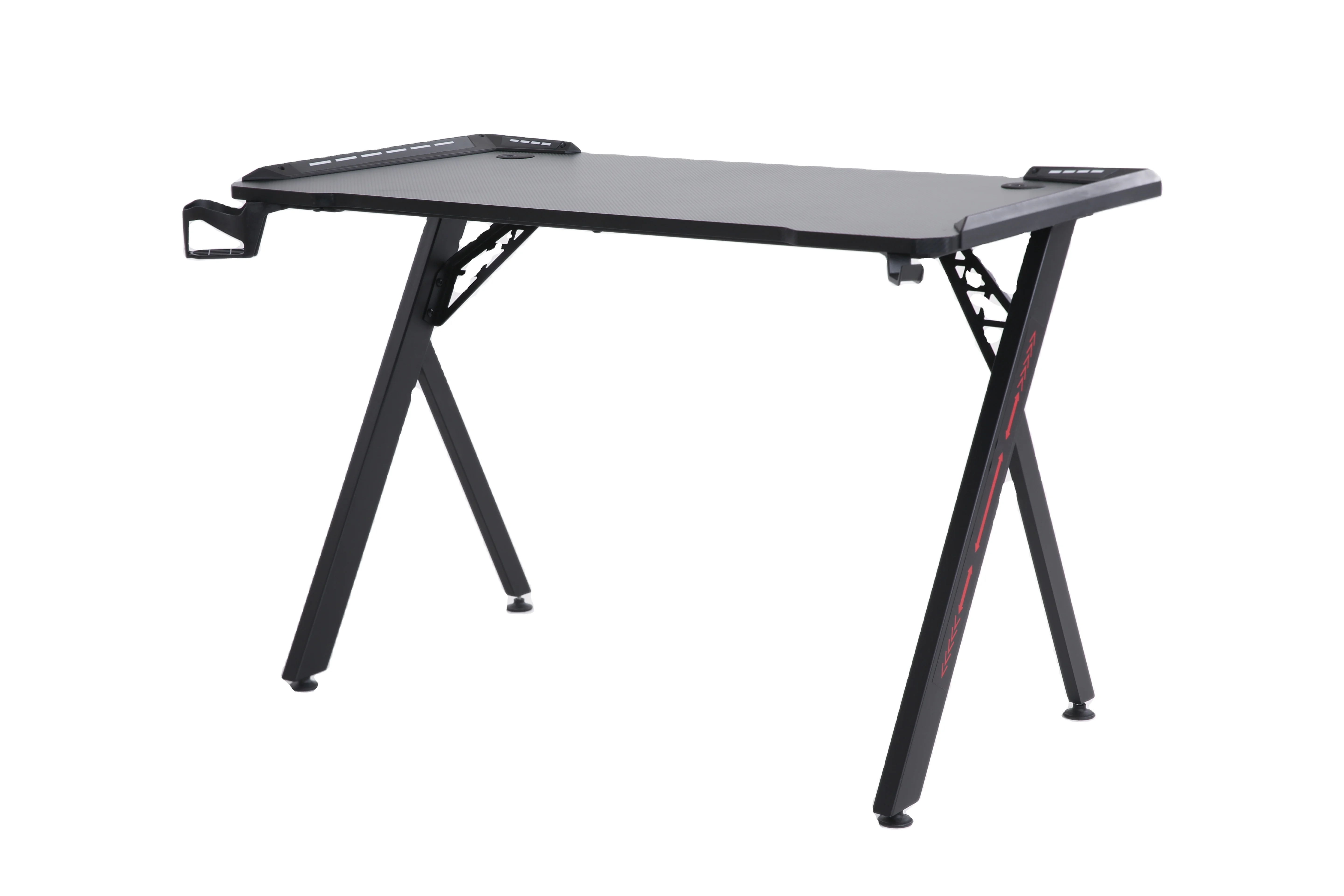 Widely Popular Factory Cost Production Office Carbon Fiber Electric RGB light Led PC Table Office Gaming Desk