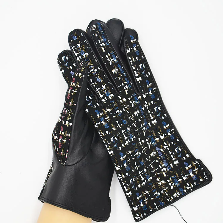 2021 short Genuine leather and suede leather gloves women