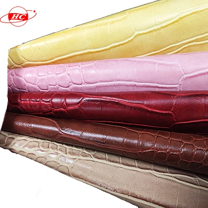 PVC leather Crocodile pattern for bags, backpacks, customized 1.2mm leather pvc synthetic leather