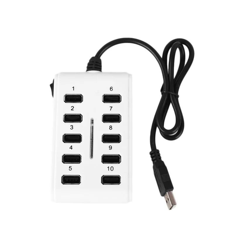 High Speed 480 Mbps USB 2.0 Hub 10 Ports Multi Personal Computer USB HUB Portable USB Splitter For PC laptop