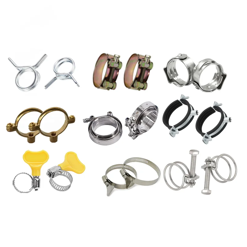 33-57mm 40-64mm 44-67mm 304, Stainless Steel Germany American Type Double Wire Hose Clamp Adjustable Pipe Clamp Hose Clamps/