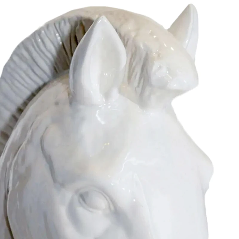 Белая керамическая форма для головы лошади среднего века под заказ