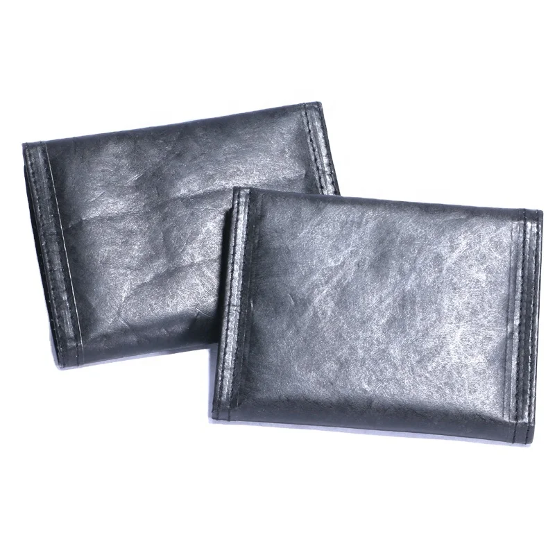 Manufacturers customized  black color  Tyvek paper man  wallet   eco-friendly boy   purse  bank card storage bag foldable wallet