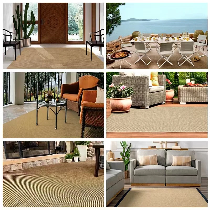 High quality polypropylene woven synthetic sisal seagrass pool table carpet outdoor carpet for swimming pools