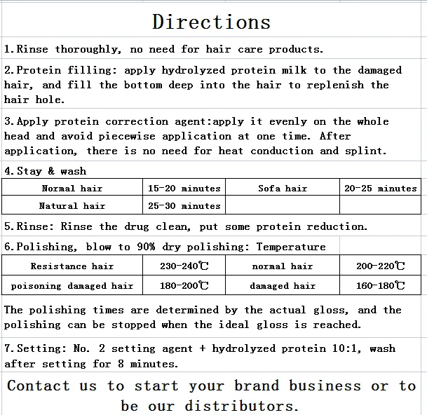 professional hair protein keratin 0% formaldehyde treatment hair straightener brazilian treatment paraben free