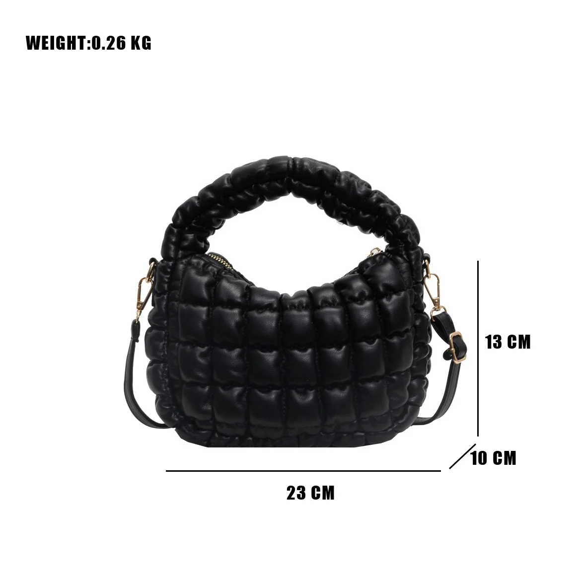 wholesale fashion mini women shoulder crossbody bag ladies underarm tote handbags New Pleated Rhombus Crossbody Puffer Tote Bag