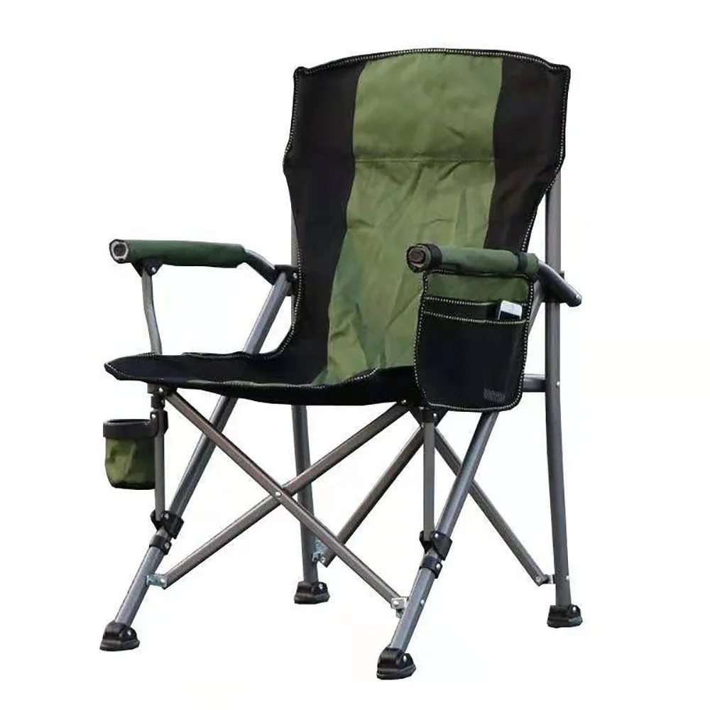 Outdoor Folding Portable Large Beach Chair Collapsible Outdoor Camping Chair Comfortable Fishing Chair