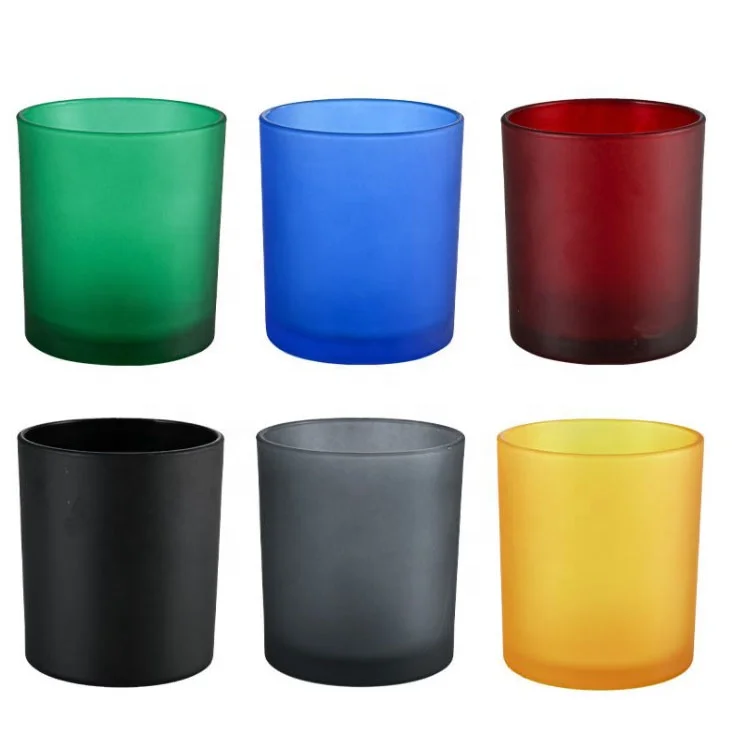 Wholesale DIY large colorful amber white green matte black luxury crystal ceramic empry unique candle jars in bulk