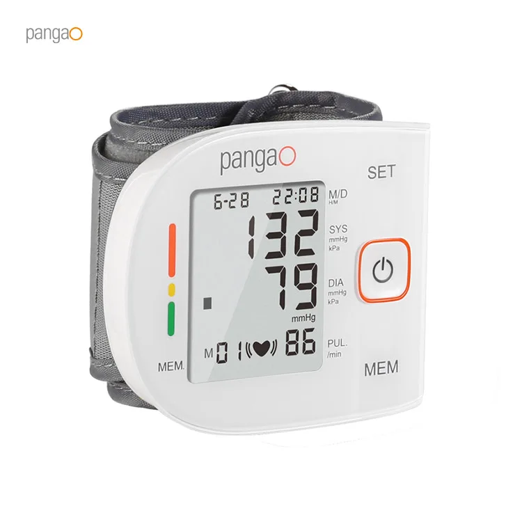 Pangao Factory CE Approved BP Machine Medical Hematomanometer Wrist Digital Blood Pressure Monitor Gauge