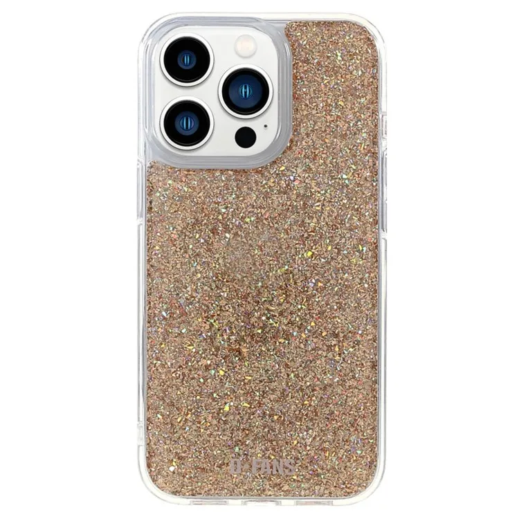DFANS For iPhone 14 Pro Max 6.7 inch Phone Case Full Glitter Decorated Protective Case PC TPU Hybrid Anti-Scratch Cover