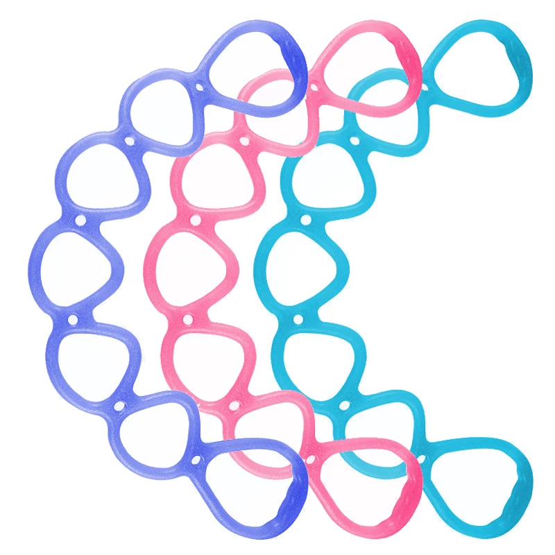 High quality strength training multi colors 7 rings stretch latex resistance loop exercise bands for working out