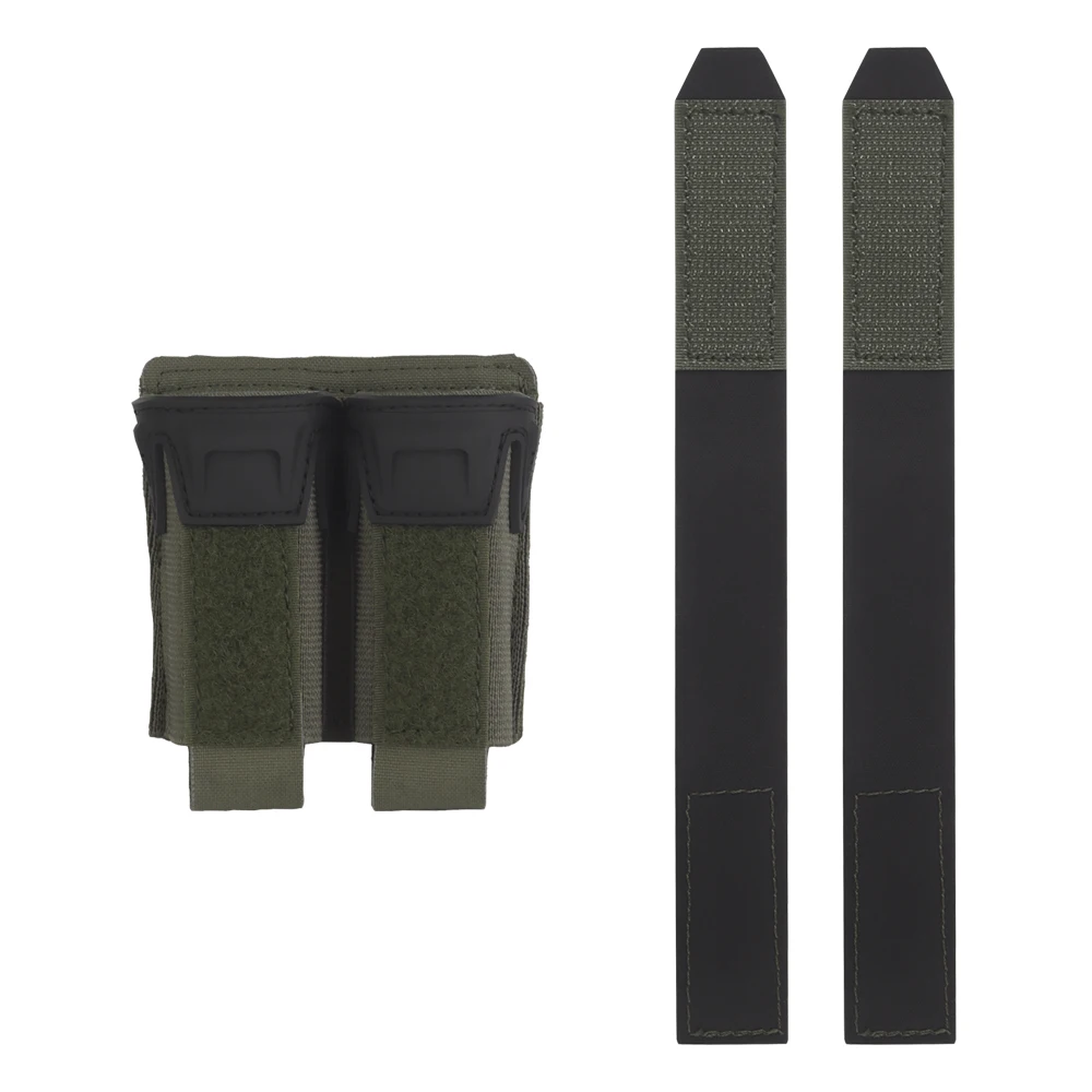 WOSPORT Elastic K Type 9MM Double Mag Pouch Molle Clip Mag Holder For Plate Carrier And Belt Hunting Accessories