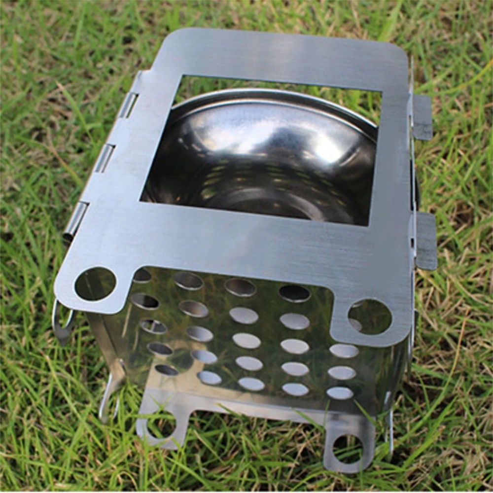 Woodburning Stove Portable Backpacking Camping Outdoor Firewood Furnace Lightweight Bbq Picnic Flatpack Stove