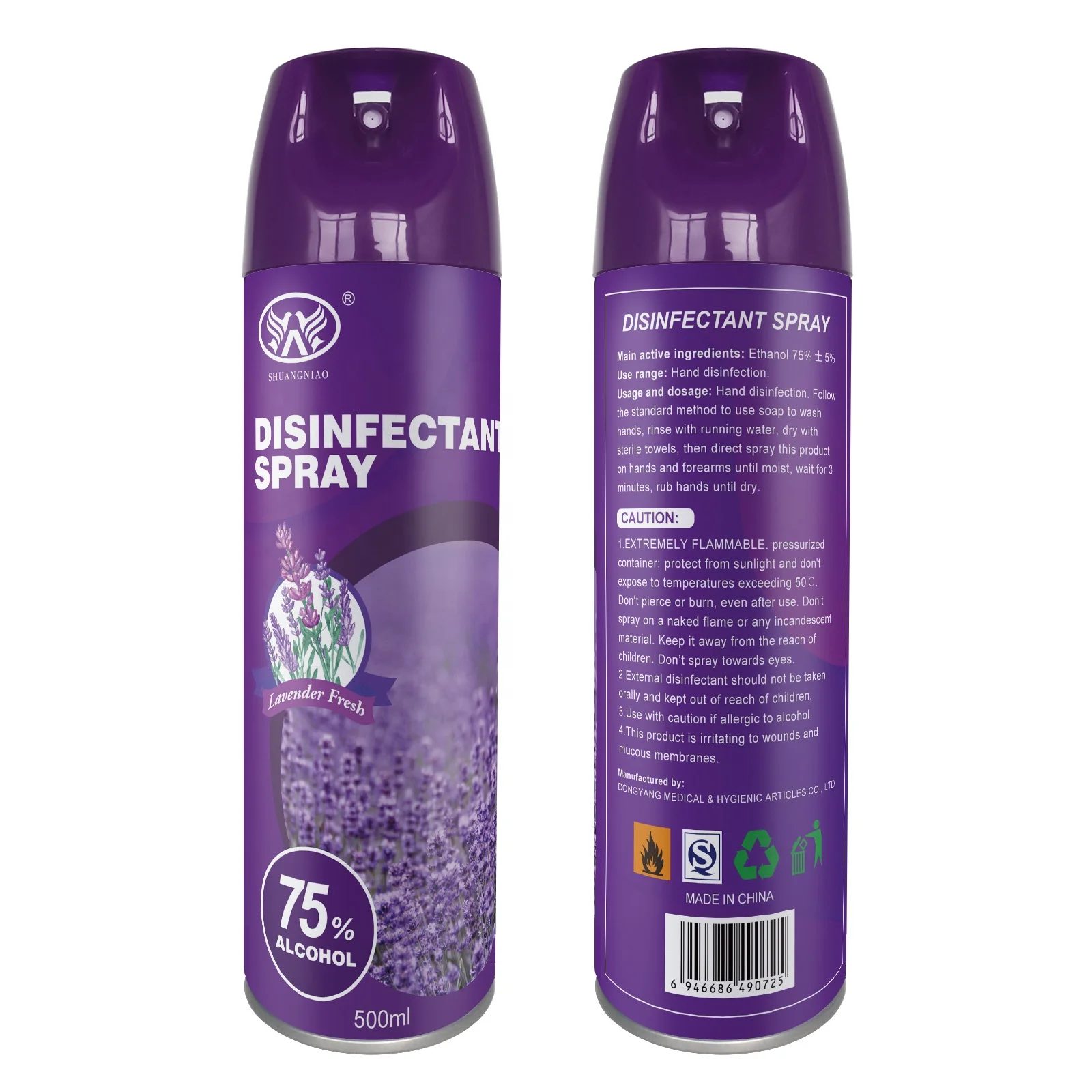  lavender 500ml Hand Sanitizer 75% alcohol sanitizering